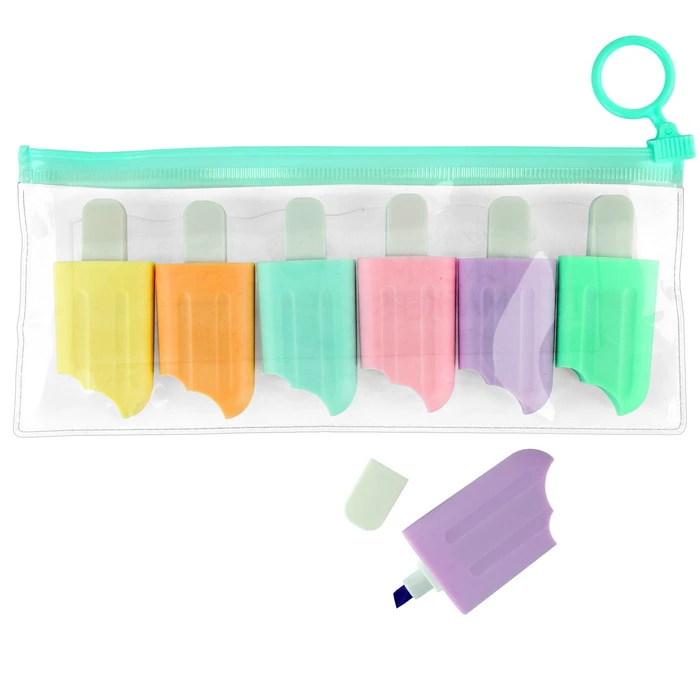 Текстмаркеры "Мороженое" в наборе 6 цветов Текстмаркеры "Мороженое" в наборе 6 цветов