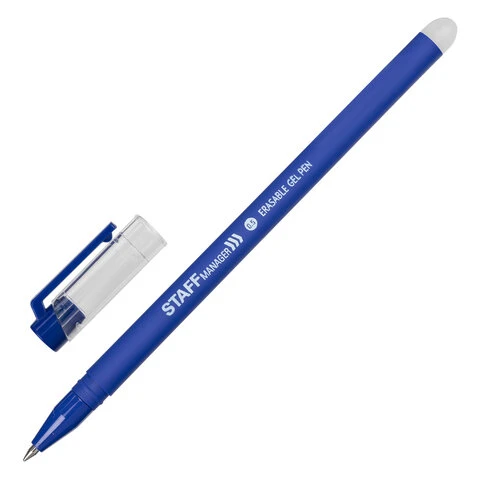 Ручка стираемая гелевая STAFF ERASE, СИНЯЯ, + 5 сменных стержней, узел 0,5 мм, Ручка стираемая гелевая STAFF ERASE, СИНЯЯ, + 5 сменных стержней, узел 0,5 мм,