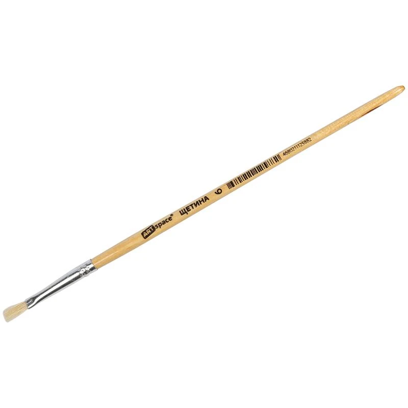 Кисть ArtSpace щетина, плоская №06, пакет, европодвес BHF6_14588