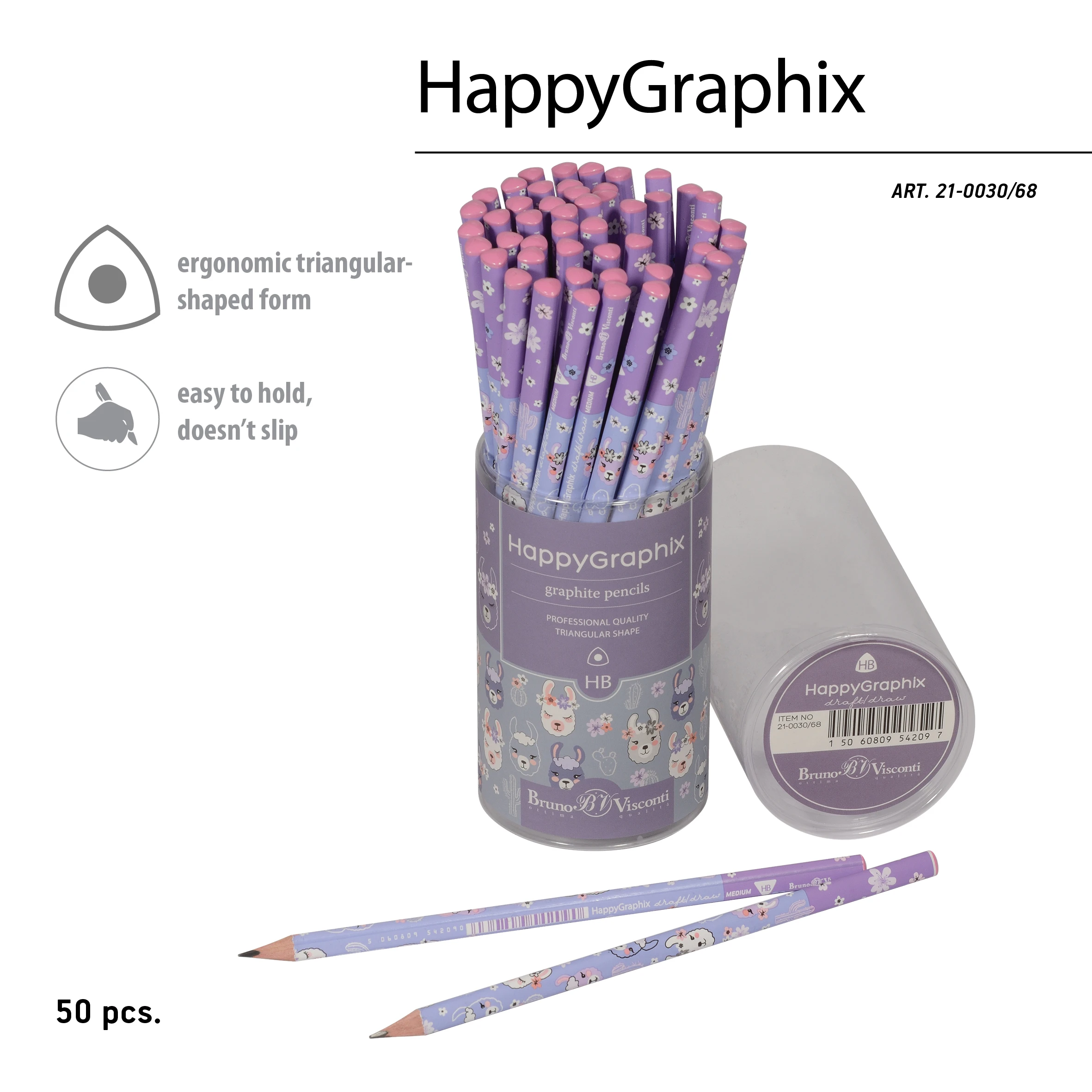 КАРАНДАШ ЧЕРНОГРАФИТОВЫЙ "HappyGraphix. Цирк. Ламы" НВ КАРАНДАШ ЧЕРНОГРАФИТОВЫЙ "HappyGraphix. Цирк. Ламы" НВ