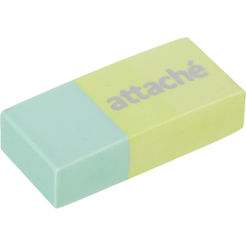 Ластик Attache Акварель прямоуг., 45x21x11мм, термопл.каучук, желто-голубой