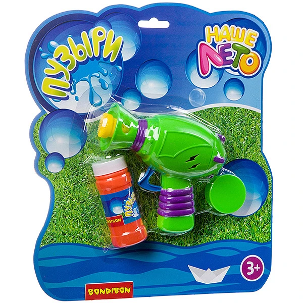 Пистолет Bondibon "Наше Лето" с мыльными пузырями 58 мл, CRD 26,5х29,5