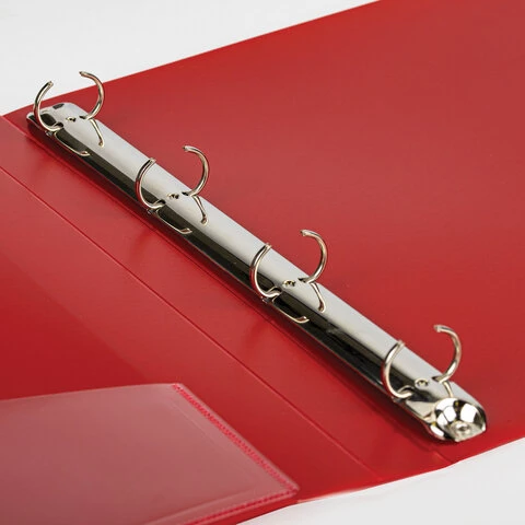 Папка на 4 кольцах, ширина 25 мм, BRAUBERG EXTRA, до 170 листов, КРАСНАЯ, 0,7 Папка на 4 кольцах, ширина 25 мм, BRAUBERG EXTRA, до 170 листов, КРАСНАЯ, 0,7