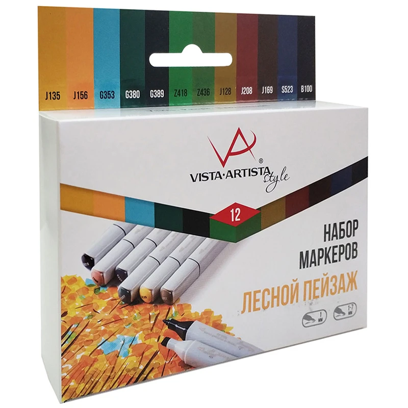 Набор маркеров для творчества Vista-Artista "Style" 12цв., Набор маркеров для творчества Vista-Artista "Style" 12цв.,