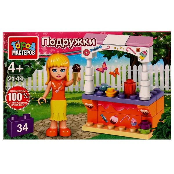 Конструктор ларек Со сладостями, 34 дет. Город мастеров Конструктор ларек Со сладостями, 34 дет. Город мастеров