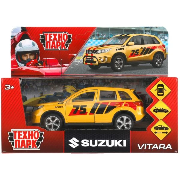Машина металл SUZUKI VITARA s 2015 СПОРТ 12 см, отк дв, баг, инер, жел., кор