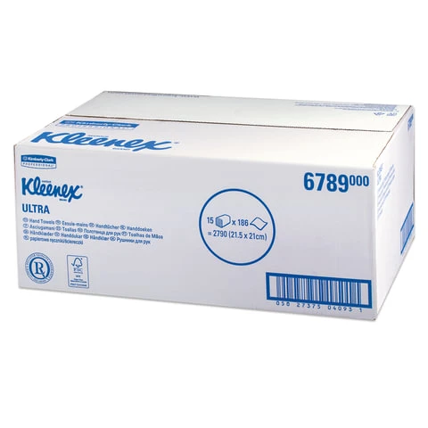 Полотенца бумажные 186 шт., KIMBERLY-CLARK Kleenex, КОМПЛЕКТ 15 шт., Ultra, 2-х Полотенца бумажные 186 шт., KIMBERLY-CLARK Kleenex, КОМПЛЕКТ 15 шт., Ultra, 2-х