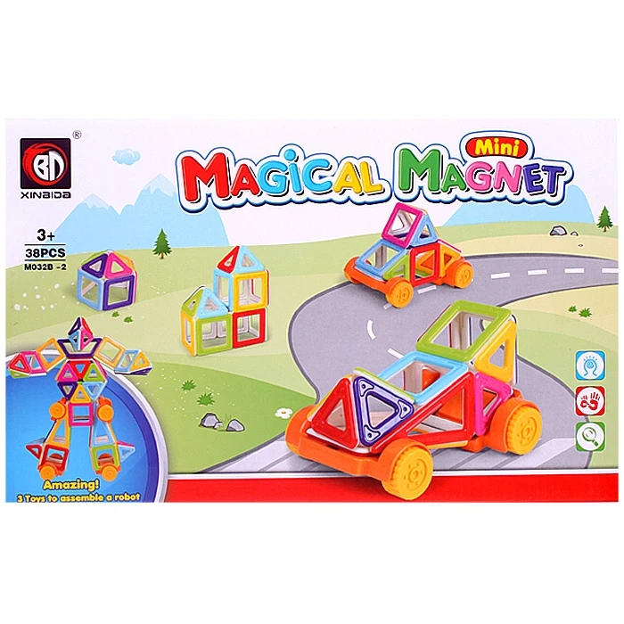 Конструктор магнитный (mini) 38 деталей