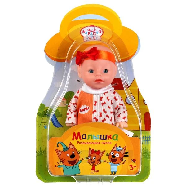 Пупс неозвученный Три Кота 12см, можно купать, на блистере КАРАПУЗ