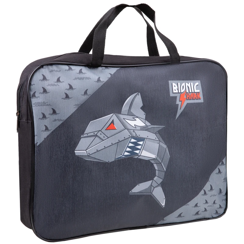 Папка с ручками А4 ArtSpace "Shark", полиэстер, на молнии, 70мм. Папка с ручками А4 ArtSpace "Shark", полиэстер, на молнии, 70мм.