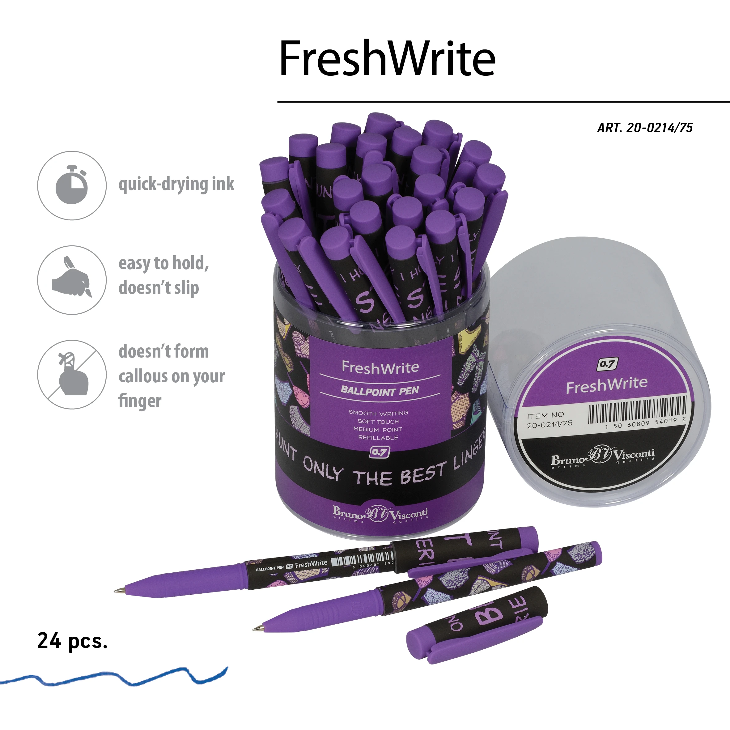РУЧКА "FreshWrite. Дамские штучки. Ажур" ШАРИКОВАЯ 0.7 ММ, СИНЯЯ РУЧКА "FreshWrite. Дамские штучки. Ажур" ШАРИКОВАЯ 0.7 ММ, СИНЯЯ