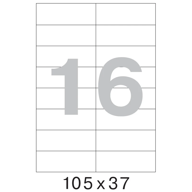 Этикетки самоклеящиеся Office Label 105х37 мм/16 шт. на лис.А4 50 листов