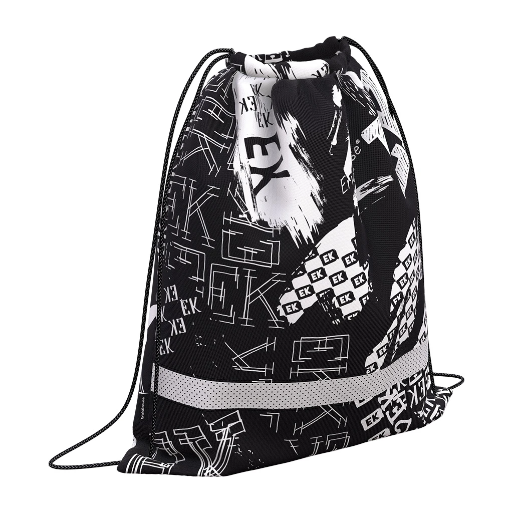 Мешок для обуви ErichKrause® с вентиляцией 500х410мм Black Logo