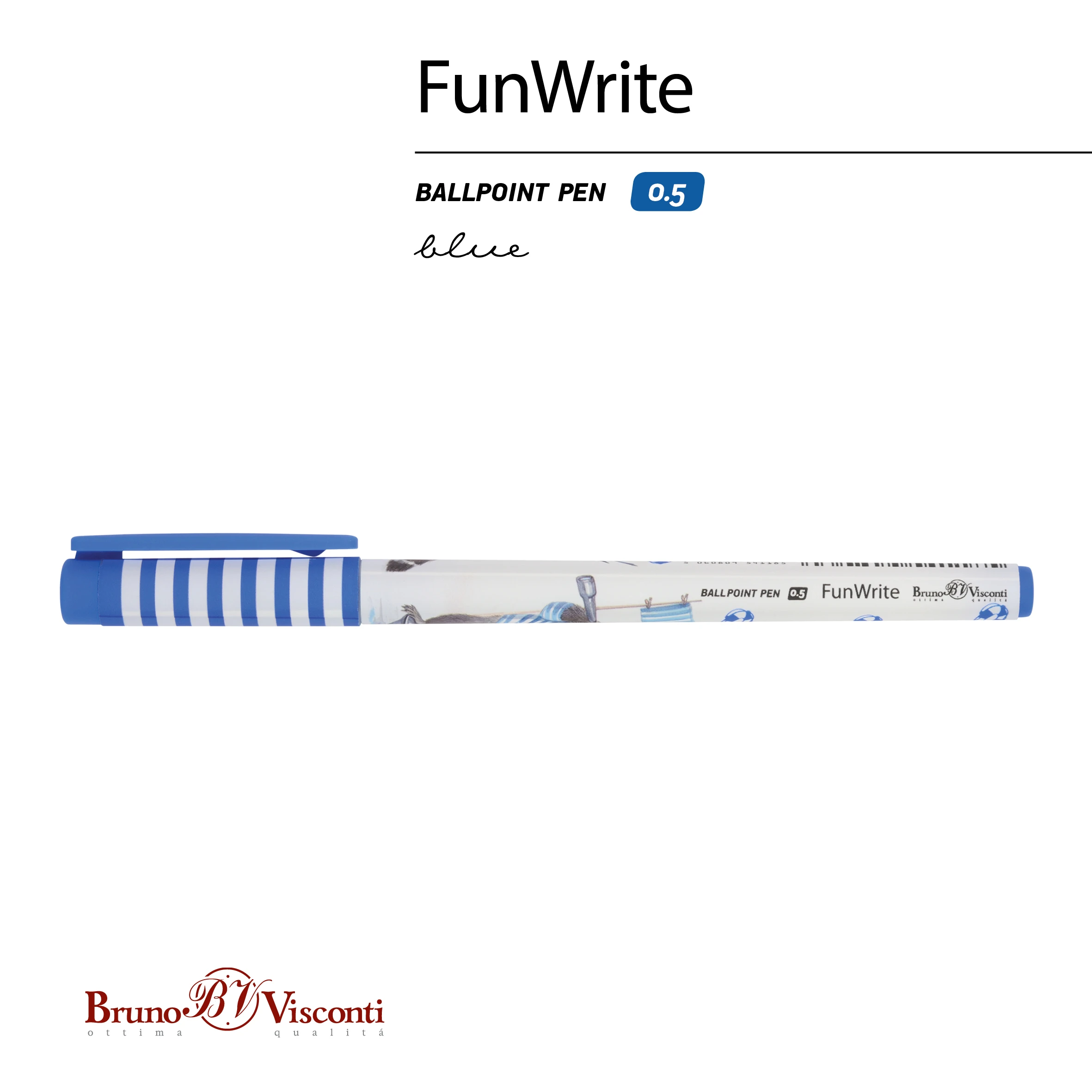 РУЧКА "FunWrite. Енот-морячок" ШАРИКОВАЯ, 0.5 ММ, СИНЯЯ РУЧКА "FunWrite. Енот-морячок" ШАРИКОВАЯ, 0.5 ММ, СИНЯЯ