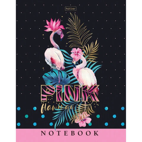 Блокнот А5 (167х216мм) 80 л., твердый, клетка, блок 5 цветов, HATBER, 3D фольга,