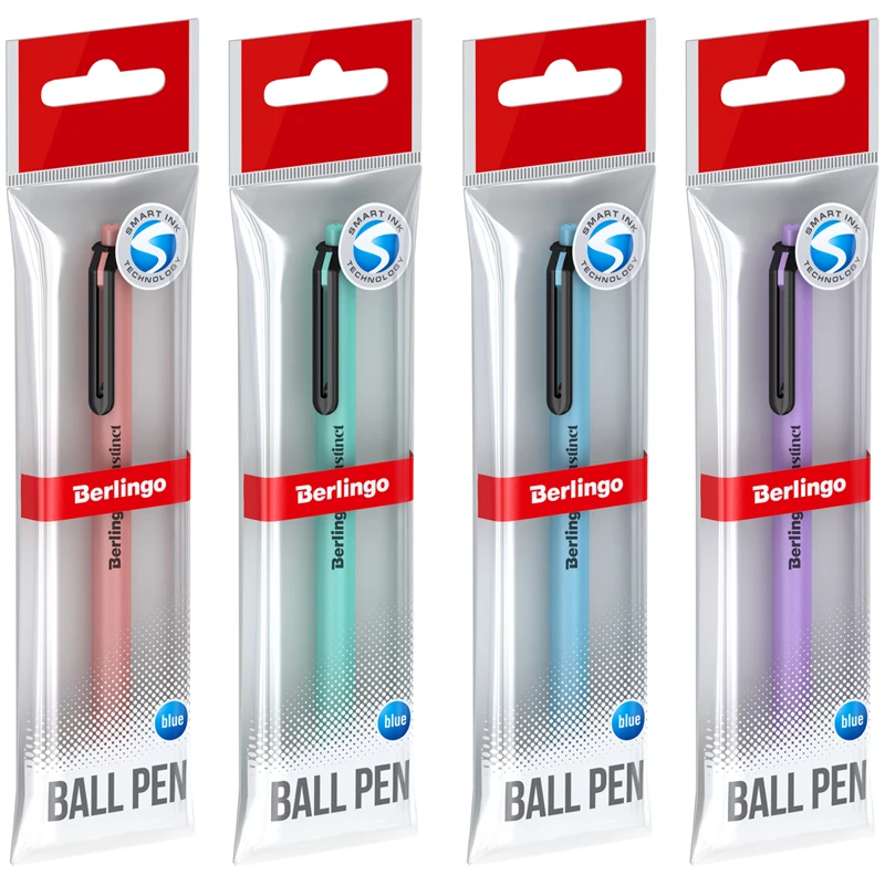 Ручка шариковая автоматическая Berlingo "Instinct", 0,7мм, синяя,