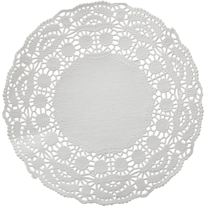 Салфетка бумажная ажурная Д16см, 1-сл. белая 100 шт./уп. штр.  4607194570126