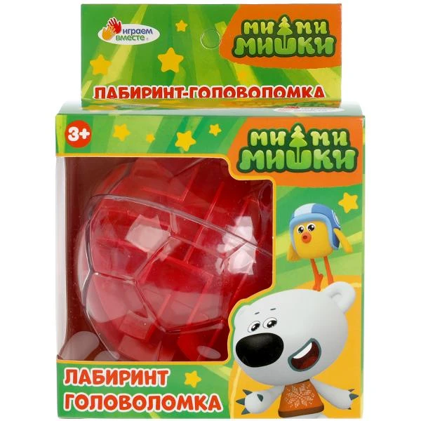Логическая игра Ми-ми-мишки шар-лабиринт в кор.10*10*10см. ИГРАЕМ ВМЕСТЕ ИГРАЕМ