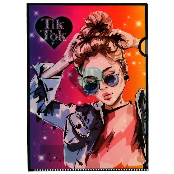Папка-уголок а4 TIK TOK GIRL