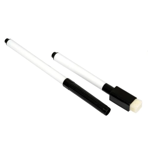 Набор стираемых маркеров для ламинированной бумаги 2 штуки, цвет чёрный, Набор стираемых маркеров для ламинированной бумаги 2 штуки, цвет чёрный,