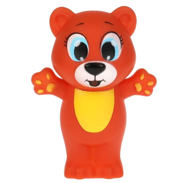 Игрушка для ванны мишка 9 см, в сетке, КАПИТОШКА