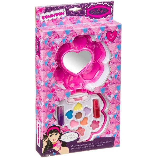 Набор детской декоративной косметики Bondibon Eva Moda, BOX 28,1х18,2х3,3 см, Набор детской декоративной косметики Bondibon Eva Moda, BOX 28,1х18,2х3,3 см,