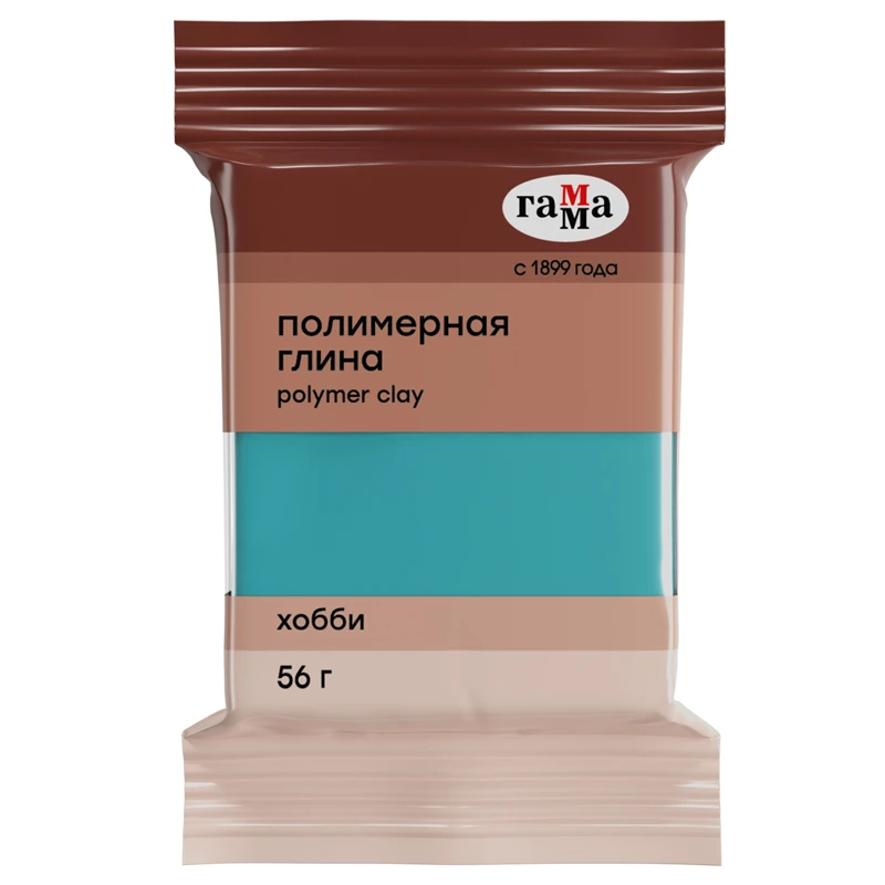 Полимерная глина Гамма "Хобби", бирюзовый зеленый, 56г. Полимерная глина Гамма "Хобби", бирюзовый зеленый, 56г.