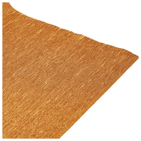 Бумага гофрированная (ИТАЛИЯ) 140 г/м2, медная (918), 50х250 см, BRAUBERG FLORE,