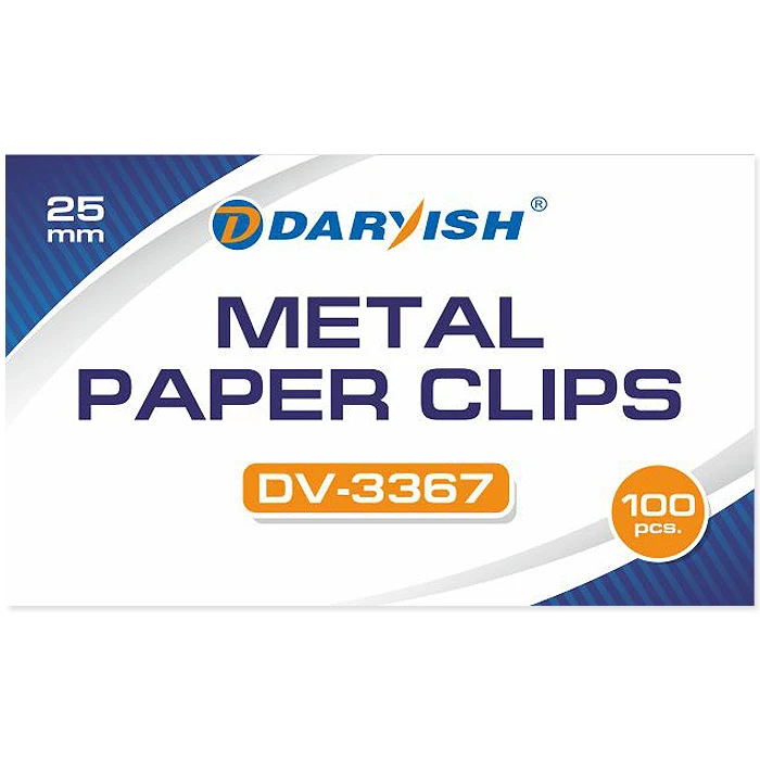 Скрепки 25мм "Darvish" никелированные 100шт/уп Скрепки 25мм "Darvish" никелированные 100шт/уп