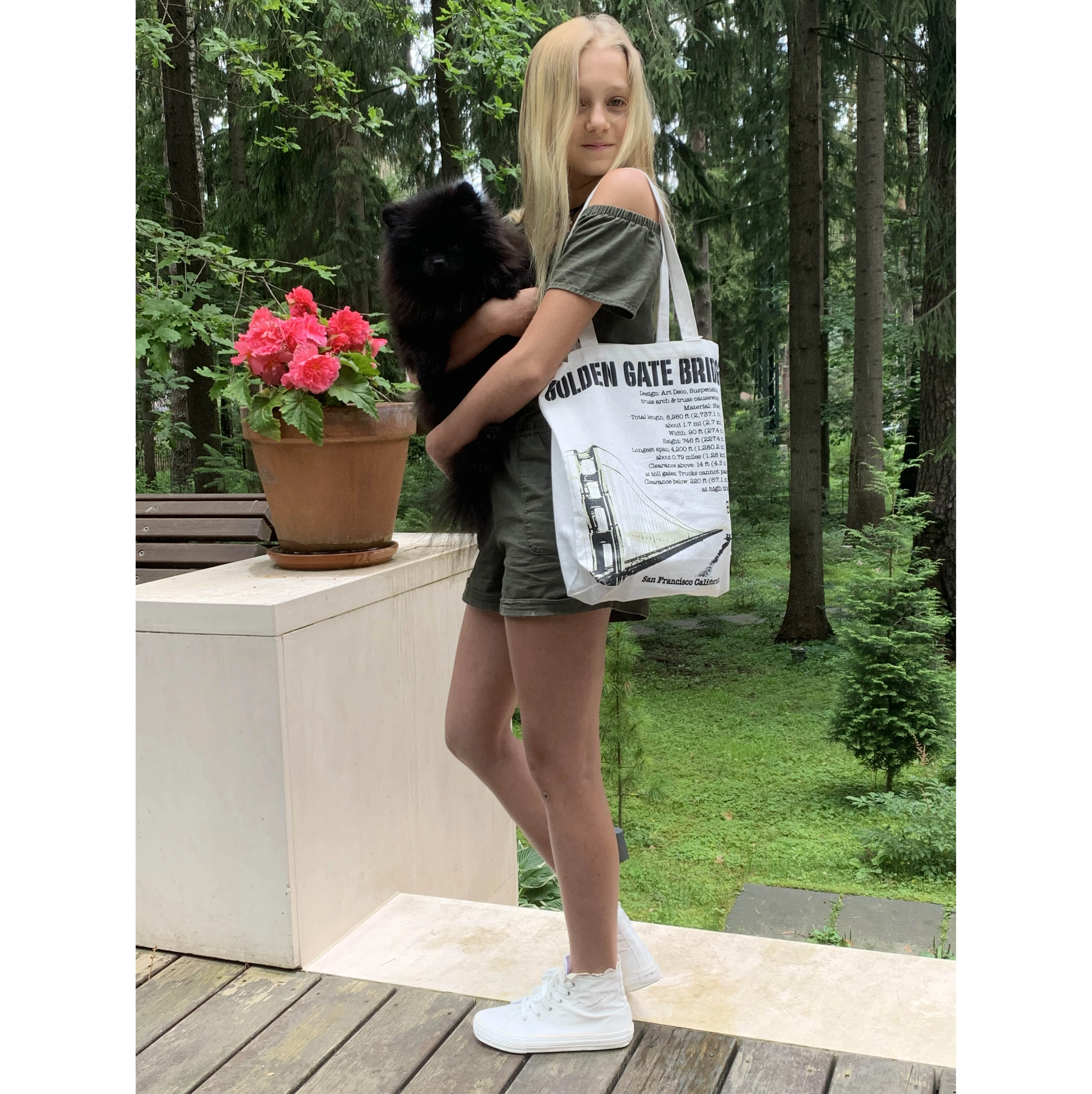 СУМКА-ШОППЕР WHITE "МОСТ" 34х36 см