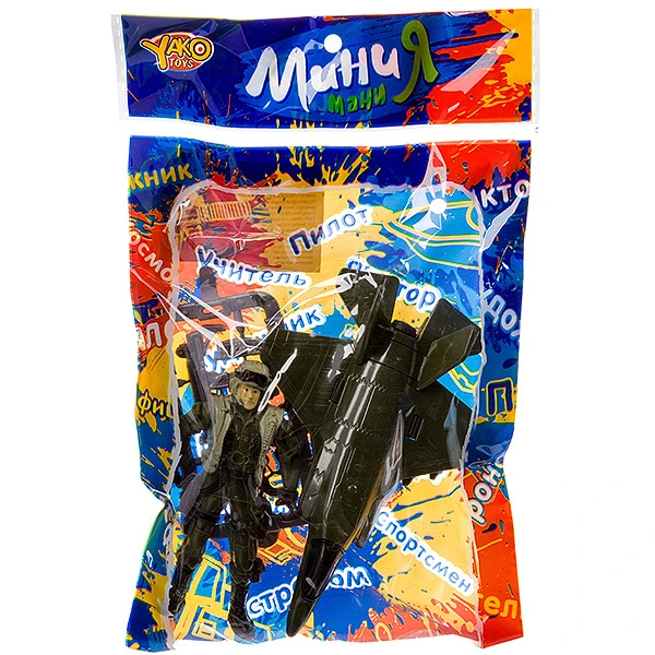 Набор пластм. "Армия" с солдатом, в комплекте - оружие. Самолёт