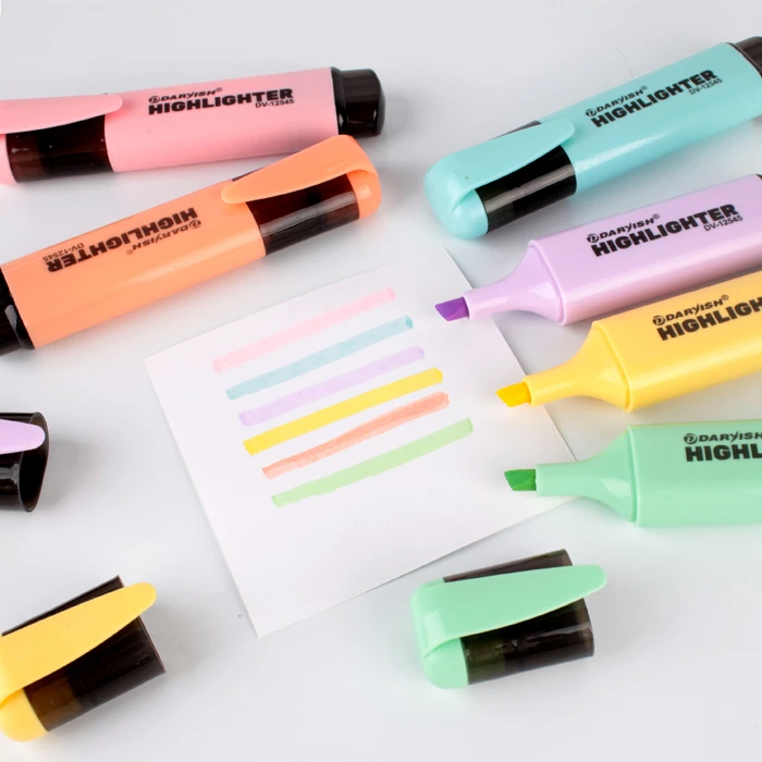 Набор Текстмаркеров 6шт/уп "Darvish" на водной основе