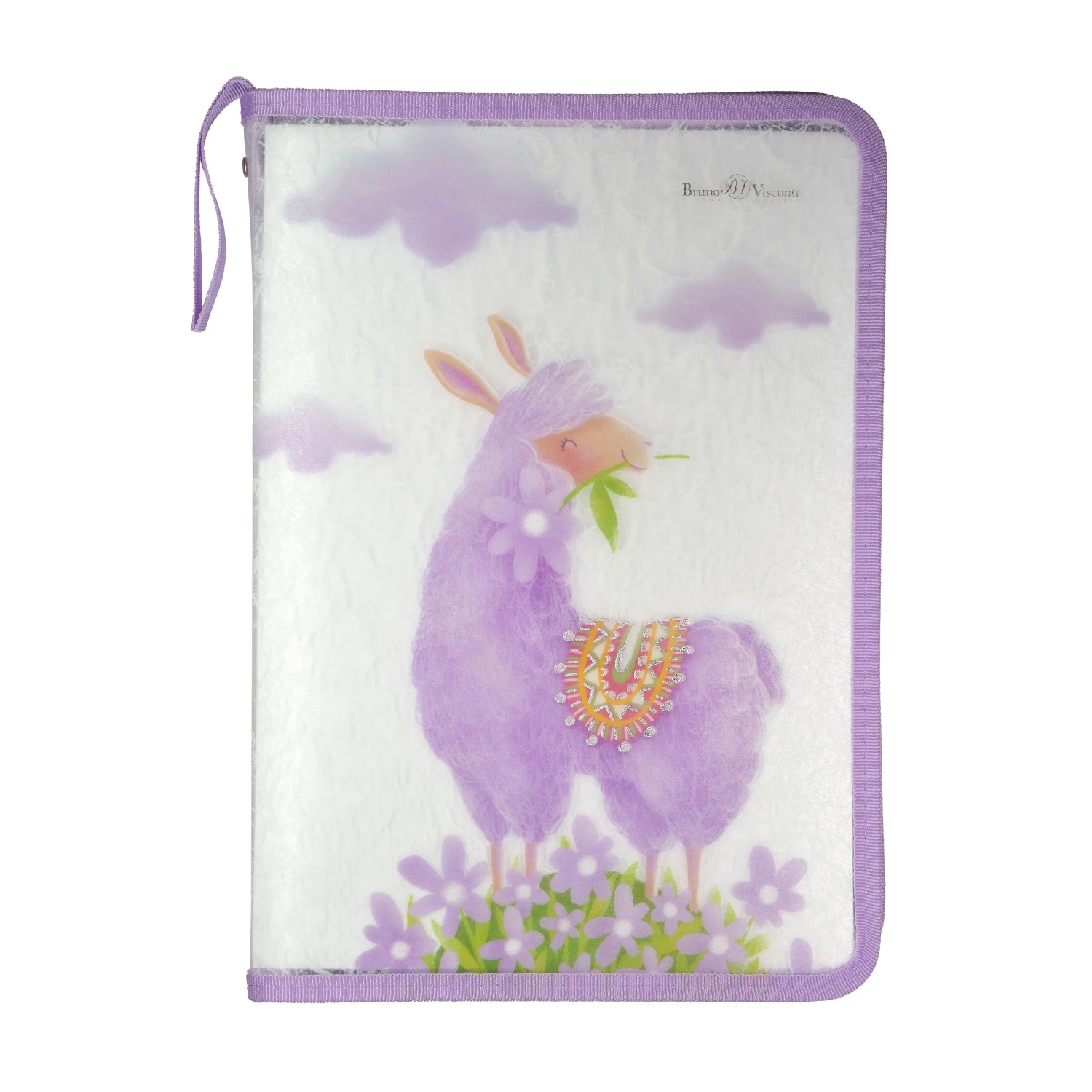 ПАПКА НА МОЛНИИ С ОКАНТОВКОЙ "ЛАВАНДОВЫЕ ЛАМЫ", А4, 2 ВИДА ПАПКА НА МОЛНИИ С ОКАНТОВКОЙ "ЛАВАНДОВЫЕ ЛАМЫ", А4, 2 ВИДА