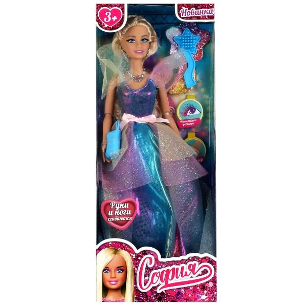 Кукла 29 см София, руки и ноги сгибаются, ресницы, маникюр, акс, кор КАРАПУЗ