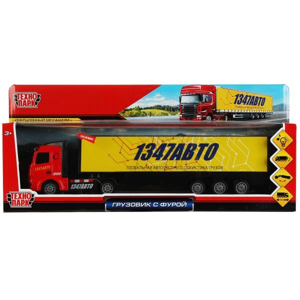 Машина металл свет-звук ГРУЗОВИК 32 см, подвиж. детали, багажник, инерция,