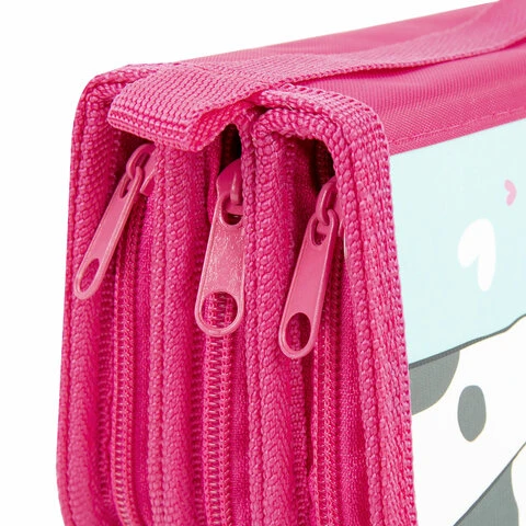 Пенал ПИФАГОР, 3 отделения, ламинированный картон, 19х11 см, "Cat