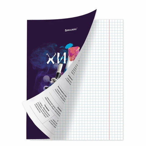 Тетрадь предметная со справочным материалом ORIGINAL 48 л., TWIN лак, ХИМИЯ,