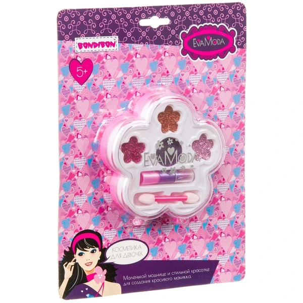 Набор детской декоративной косметики Bondibon Eva Moda, CRD 17,2х23 см, цветок с
