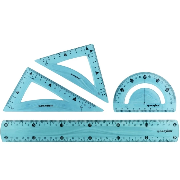 Набор геометрический "Darvish" 4 предмета мягкий пластик (линейка Набор геометрический "Darvish" 4 предмета мягкий пластик (линейка