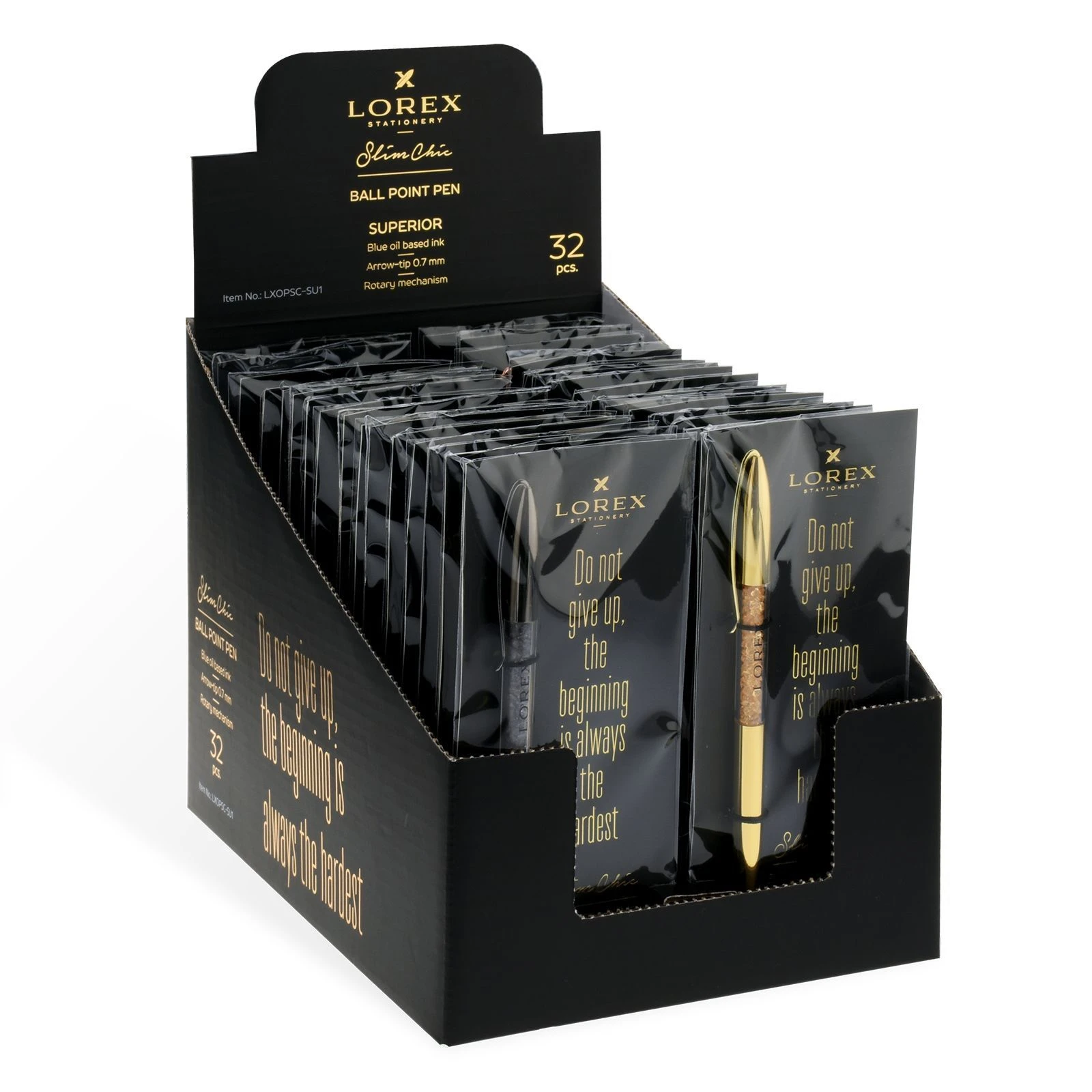 Ручка шариковая, автоматическая LOREX SUPERIOR Slim Chic ассорти 0,7 мм.