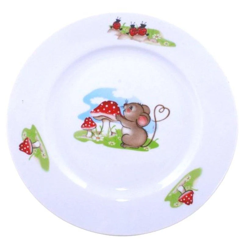 Тарелка детская мелкая d=175мм Мышата Гладкий край Тарелка детская мелкая d=175мм Мышата Гладкий край