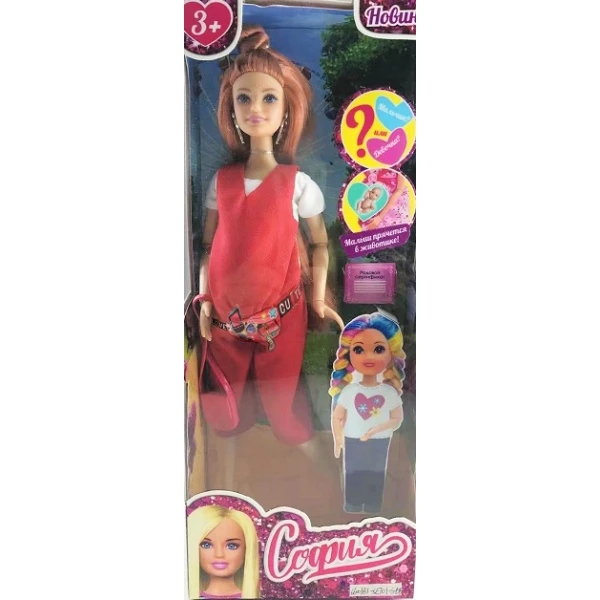 Кукла 29 см София беременная, руки и ноги сгибаются, акс, кор КАРАПУЗ