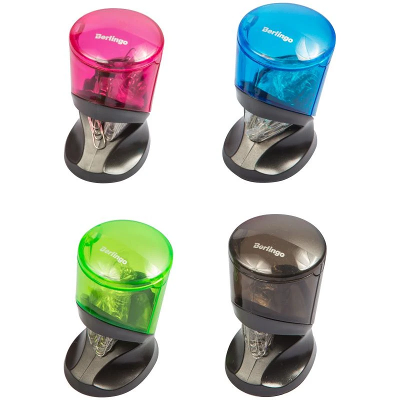 Скрепочница магнитная "Perfect", со скрепками 30шт., цвет ассорти,