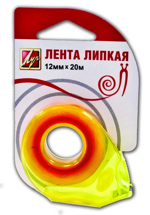 Клейк.лента канцелярская ЛУЧ в дисп. 12 мм 20 м прозр.: 18С1226-08 штр.: Клейк.лента канцелярская ЛУЧ в дисп. 12 мм 20 м прозр.: 18С1226-08 штр.: