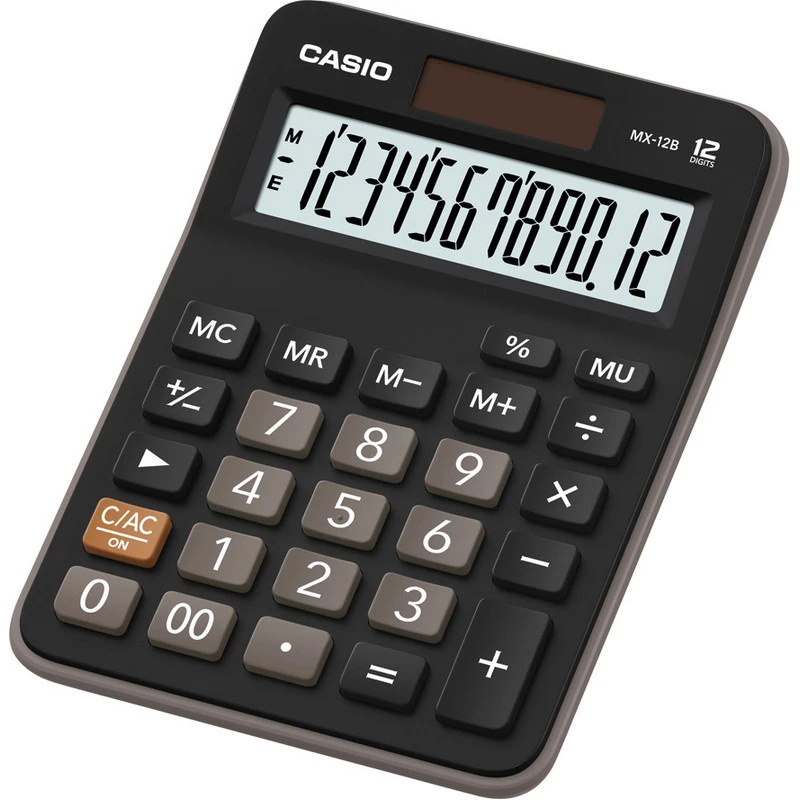 Калькулятор настольный CASIO MX-12B, 12 разр, черный штр. 4971850032212 Калькулятор настольный CASIO MX-12B, 12 разр, черный штр. 4971850032212