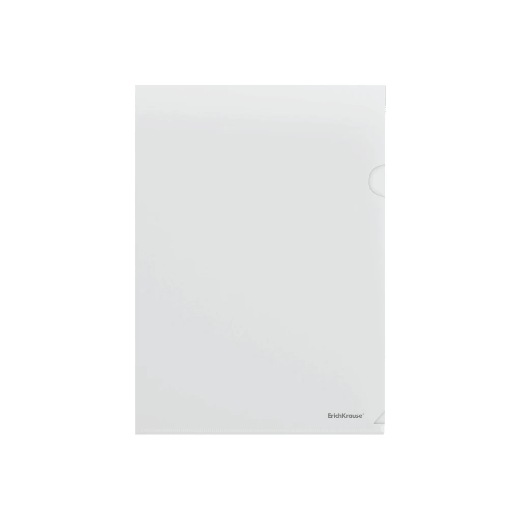Папка-уголок пластиковая Erich Krause Glossy Clear, A4, прозрачный (в пакете по Папка-уголок пластиковая Erich Krause Glossy Clear, A4, прозрачный (в пакете по