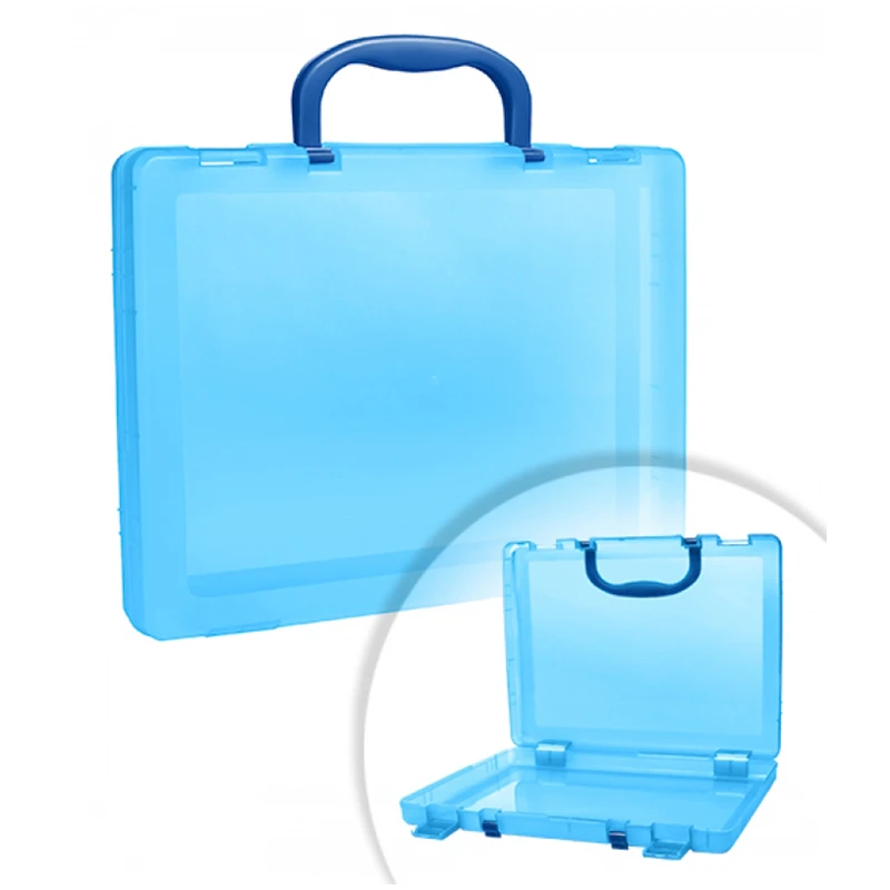 Портфель-кейс 1 отделение Стамм, A4, 275*375*57мм, на защелках, тонированный