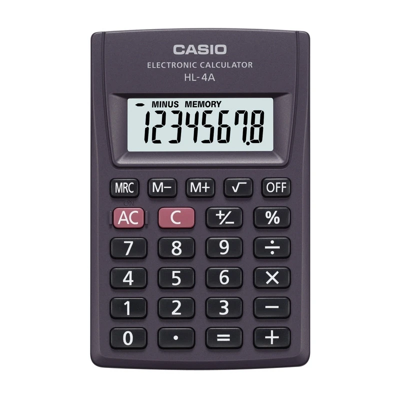Калькулятор карманный Casio HL-4А 8-разрядный Калькулятор карманный Casio HL-4А 8-разрядный