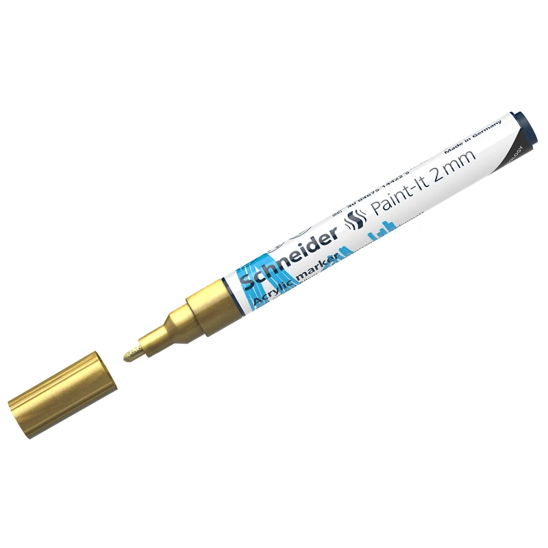 Маркер акриловый Schneider "Paint-It 310" 2мм, пулевидный, золотой