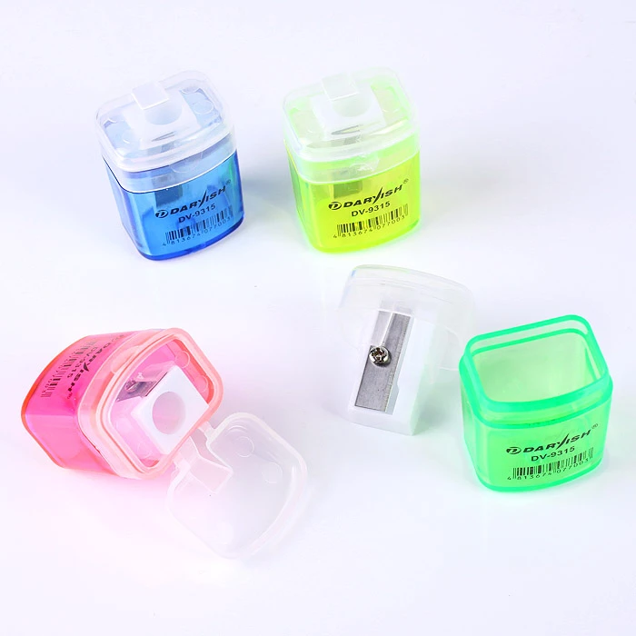 Точилка пластиковая "Darvish" ассорти с контейнером Точилка пластиковая "Darvish" ассорти с контейнером